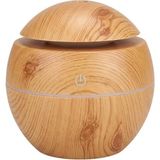 Astraltech Ahşap Görünümlü Küre Hava Nemlendirici, LED Rgb Işıklı, Ultrasonik Aroma Difüzör, 10 cm