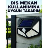 Astraltech Bahçe Balkon Garaj ve Girişler Için Güneş Enerjili Hareket Sensörlü LED Duvar Lambası - Çok Renkli