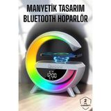 Astraltech Bluetooth Hoparlör Dijital Göstergeli Wireless Şarj Rgb Işıklı - Çok Renkli