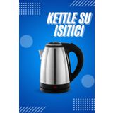 ASTRALTECH Elektrikli Paslanmaz Çelik Su Isıtcı Çelik Kettle 1.8 Lt. Uzun Ömürlü