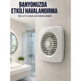 Astraltech Ev Tipi Dekoratif Aspiratör 16 W 180 M³/h Banyo Mutfak Wc Havalandırma Çözümü - 2 Adet