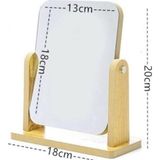 Astraltech Gaman Masaüstü Standlı Makyaj Aynası 18X13CM Masaüstü Ayna Ahşap Tasarım Ayna