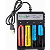 Astraltech Greentech 3.7 – 4.2 Lityum Iyon Pil Cihazı (Dört Yuvalı) / GT-BC05