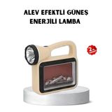 Astraltech Güneş Enerjili Alev Efektli Lamba Cob LED Su Geçirmez Çok Fonksiyonlu