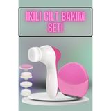 Astraltech Ikili Cilt Bakım Seti 5 Başlıklı Yüz Temizleme ve Masaj Aleti Canlandırıcı ve Onarıcı