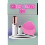 ASTRALTECH KAŞ BIYIK VE YÜZ EPİLASYON ALETİ VE TİTREŞİMLİ YÜZ TEMİZLEME MASAJ ALETİ İKİLİ SET