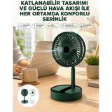 Astraltech Katlanabilir USB Şarjlı Masaüstü Soğutucu Mini Fan Telefon Tutucu - 001-Siyah