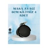 Astraltech Kilitsiz Mobilya Tekerleği 6 cm 4 Adet Dayanıklı Tasarım