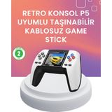 Astraltech Kompakt Retro Oyun Konsolu | P5 Gamepad ile Eski Günlere Dönün