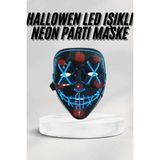 Astraltech LED Işıklı Neon Maske Cadılar Bayramı Maskesi Korkunç Korku Maskesi