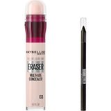 Astraltech Maybelline New York Instant Anti Age Eraser Kapatıcı 03 Fair & Mini Tattoo Liner Gel Pencil Makyaj