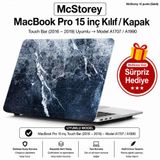 Astraltech Mcstorey Macbook Pro 15 Mermer Desenli Kılıf A1707 A1990 Uyumlu Baskılı Sert Kılıf İnce Hafif Koruyu