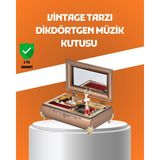 Astraltech Müzikli Balerin Figürlü Piyano Desenli Dekoratif Takı Kutusu