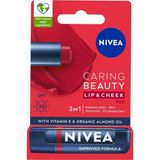Astraltech Nivea SPF30 Kırmızı Renkli Dudak Bakım Kremi,4,8gr,24 Saat Nemlendirme,e Vitamini,organik Badem Yağ