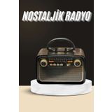ASTRALTECH Nostaljik Radyo Bluetooth Bağlantılı Müzik Kutusu Ahşap