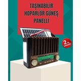 Astraltech Nostaljik Tasarımlı Solar Şarjlı Radyo Am Fm Sw ve Bluetooth