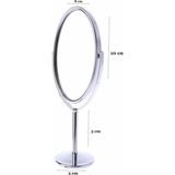 Astraltech Orret Home Mini Masa Üstü Makyaj Aynası, 360 Derece Dönebilen, Çift Taraflı, Krom Kaplama, Kompakt