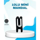 Astraltech Poşet Kapatma Mandalı Hava Geçirmez Siyah 10 Adet Set