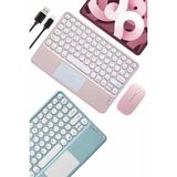 Astraltech Profesyonel Wifi Q Klavye Bluetooth Klavye Touchpad 10.8 Inç Yeni Nesil - Çok Renkli