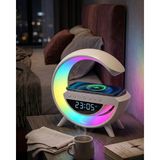 Astraltech Rgb Işıklı Kablosuz Şarjlı Bluetooth Hoparlör Saat ve Alarm Özellikli