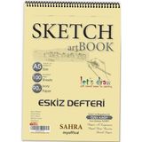 Astraltech Sahra A5 Eskiz Defteri - 90 Gr. 100 Yaprak Spiralli Kaliteli Sanatçı Çizim Defteri