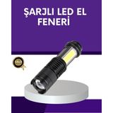 Astraltech Şarjlı Mini LED El Feneri 2000 Lümen Su Geçirmez