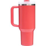 Astraltech Stanley Quencher Pipetli Termos Bardak, Mercan (Hot Coral), 1.18 Litre