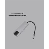Astraltech Type‑c Dönüştürücü – 2×usb3.0, Sd/ms, 4K HDMI & RJ45 ile Profesyonel Kullanım - Belirtilmemiş