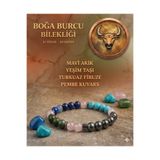 astro stone Boğa Burcu Bilekliği -Sertifikalı - Mavi Akik, Yeşim Taşı, Turkuaz Firuze Taşı, Pembe Kuvars