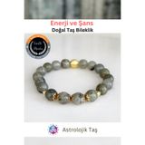 astro stone Enerji ve Şans Doğal Taş Bileklik - Labradorit & Hematit Işıltılı Enerji ve Koruma Bilekliği