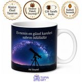 Astrofotoğrafi Uzay Derinliği Teleskop Samanyolu Temalı Porselen Kupa Bardak Hediye