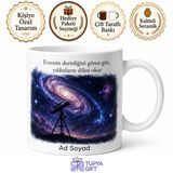 Astrofotoğrafi Yapanlara Samanyolu Teleskop Uzay Derinliği Kupa Bardak Hediye
