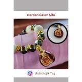 Astrolojik Doğal Taş Nar’dan Gelen Şifa Doğal Taş Bileklik - Sertifikalı - Yıldız Taşı & Ay Taşı