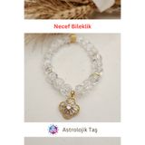 Astrolojik Doğal Taş Necef Taşı Doğal Taş Bileklik - Sertifikalı - Necef Taşı & Hematit