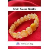 Astrolojik Doğal Taş Sitrin Doğal Taş Roleks Bileklik - Sertifikalı - Oval Sitrin Taşı