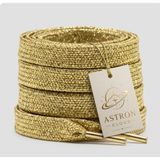 Astron Cloud Gold Simli Ayakkabı Bağcığı 120 cm Parlak Işıltılı Sneaker Spor Ayakkabı Bağcık - Sarı