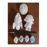 Astronot Dünya ve Roket Taş Boyama Seti Yetişkin Çocuk Aktivite