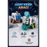 Astronot Figürlü Çek Bırak Uzay Keşif Aracı Oyuncak Açılabilir Kapılı Uzay Mekiği Turuncu
