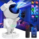 Astronot Galaxy Projektör, LED Galaksi Işık Projektörü Çok Renkli Nebula Galaksi Yıldızlı Gece Işığı Uzaktan Kumandalı Projektör Lambası Yatak Odası Hediye Için USB Planetaryum Projektörü