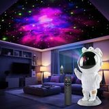 Astronot Gece Lambası Galaxy Projektör Led Galaksi Işık Projektörü Çok Renkli Nebula Galaksi Yıldızlı Gece Işığı Uzaktan