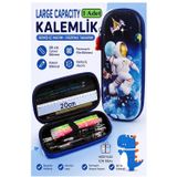 Astronot Kabartmalı Bölmeli Kalemlik 1 Adet P-5953 Erkek Çocuk Okul Kalem Kutusu 3 Boyutlu Uzay Karikatür Hediyelik