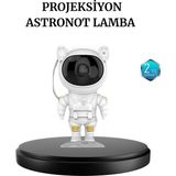 Astronot Projeksiyon Lambası Bluetooth Müzikli ve Uzaktan Kumandalı - 01-Siyah