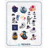 Astronot Ve Uzay Sticker Set 6 20 Parça Telefon, Tablet, Defter, Laptop Sticker