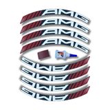 ASTUNİNG Amg Motosiklet Ve Otomobil Lastik Yazısı Kabartma Sticker Yapıştırma 8 Adet Set ASTSYN020
