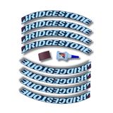 ASTUNİNG Bridgestone Motosiklet Ve Otomobil Lastik Yazısı Kabartma Sticker Yapıştırma 8 Adet Set Astsyn020