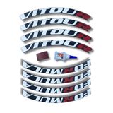 ASTUNİNG Vitour Formula Motosiklet Ve Otomobil Lastik Yazısı Kabartma Sticker Yapıştırma 8 Adet Set ASTSYN020