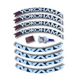 ASTUNİNG Yokohama Motosiklet Ve Otomobil Lastik Yazısı Kabartma Sticker Yapıştırma 8 Adet Set Astsyn020