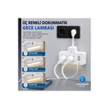 asua 2 Soketli Çoklu Priz | PD20W Type-C + QC3.0 Hızlı Şarj | 2 USB 3.4A Çıkış | Dokunmatik 3 Kademeli Gece Lambası | Açma/Kapama Anahtarı | Aşırı Akım, Aşırı Voltaj ve Isınma Korumalı Çoklu Priz