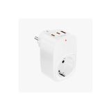 asua Çoklu Yüksek Voltaj Korumalı Duvar Prizi 2X Type-C 1X USB Çıkışlı Priz Grup Priz Çoğaltıcı