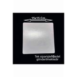 ASUDE HEDİYELİK 10 Adet 15x15 Cm Beyaz Kare Ahşap Mdf Pasta Altlığı Subla